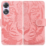 Custodia per cellulare in pelle con motivo a tigre in rilievo, For OPPO Reno11 Pro 5G Global, For OPPO A59 5G / A2M, For OPPO A38 4G / A18, For OPPO A58 4G