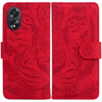 Custodia per cellulare in pelle con motivo a tigre in rilievo, For OPPO Reno11 Pro 5G Global, For OPPO A59 5G / A2M, For OPPO A38 4G / A18, For OPPO A58 4G