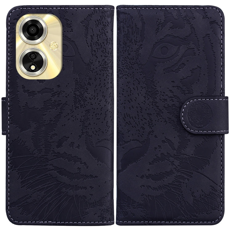 Custodia per cellulare in pelle con motivo a tigre in rilievo, For OPPO Reno11 Pro 5G Global, For OPPO A59 5G / A2M, For OPPO A38 4G / A18, For OPPO A58 4G