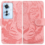 Custodia per cellulare in pelle con motivo a tigre in rilievo, For OPPO A3 Pro 5G, For OPPO F25 Pro 5G Global, For OPPO Reno11 F Global, For OPPO Reno11 Global