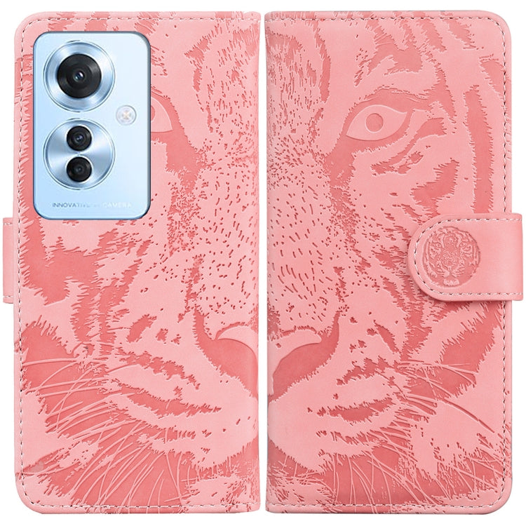 Custodia per cellulare in pelle con motivo a tigre in rilievo, For OPPO A3 Pro 5G, For OPPO F25 Pro 5G Global, For OPPO Reno11 F Global, For OPPO Reno11 Global
