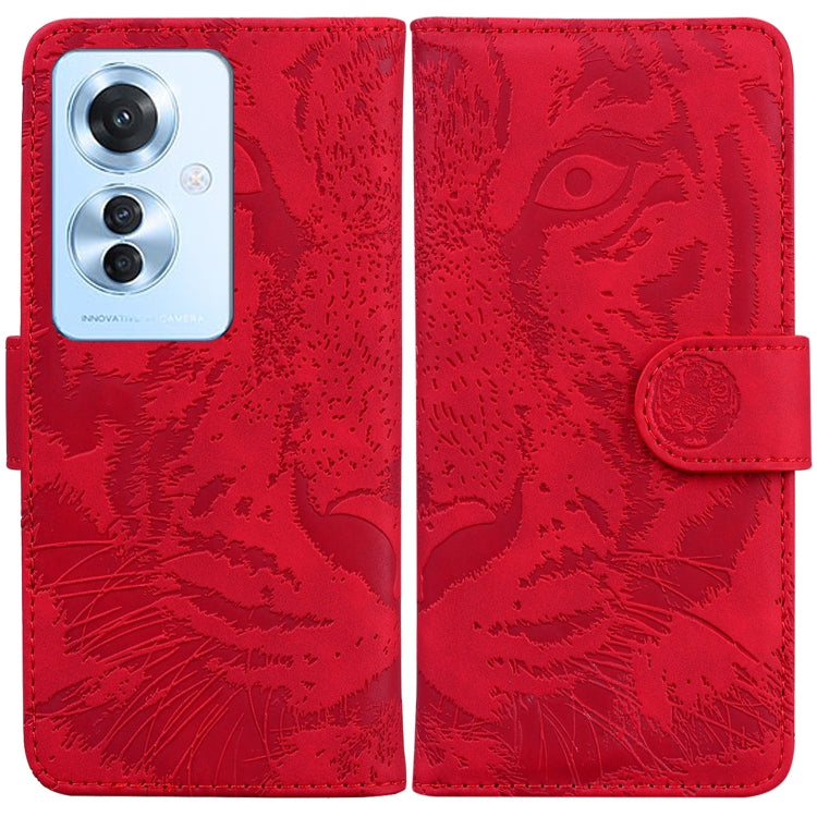 Custodia per cellulare in pelle con motivo a tigre in rilievo, For OPPO A3 Pro 5G, For OPPO F25 Pro 5G Global, For OPPO Reno11 F Global, For OPPO Reno11 Global