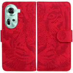 Custodia per cellulare in pelle con motivo a tigre in rilievo, For OPPO A3 Pro 5G, For OPPO F25 Pro 5G Global, For OPPO Reno11 F Global, For OPPO Reno11 Global