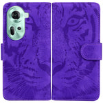 Custodia per cellulare in pelle con motivo a tigre in rilievo, For OPPO A3 Pro 5G, For OPPO F25 Pro 5G Global, For OPPO Reno11 F Global, For OPPO Reno11 Global