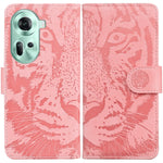 Custodia per cellulare in pelle con motivo a tigre in rilievo, For OPPO A3 Pro 5G, For OPPO F25 Pro 5G Global, For OPPO Reno11 F Global, For OPPO Reno11 Global