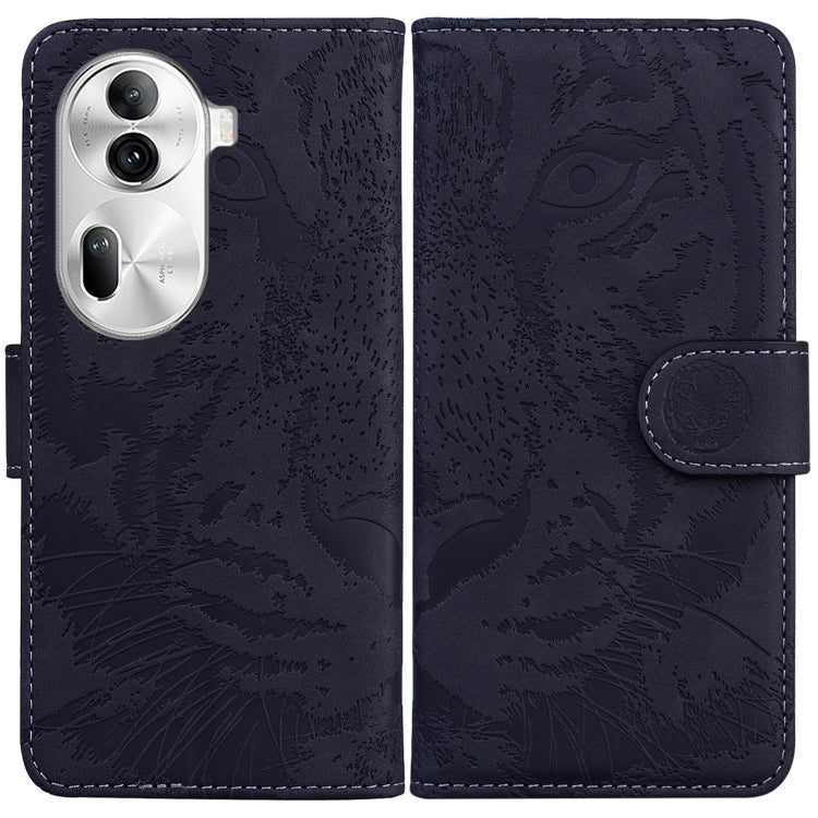 Custodia per cellulare in pelle con motivo a tigre in rilievo, For OPPO Reno11 Pro 5G Global, For OPPO A59 5G / A2M, For OPPO A38 4G / A18, For OPPO A58 4G