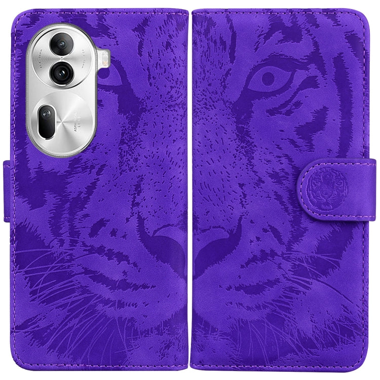 Custodia per cellulare in pelle con motivo a tigre in rilievo, For OPPO Reno11 Pro 5G Global, For OPPO A59 5G / A2M, For OPPO A38 4G / A18, For OPPO A58 4G
