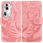 Custodia per cellulare in pelle con motivo a tigre in rilievo, For OPPO Reno11 Pro 5G Global, For OPPO A59 5G / A2M, For OPPO A38 4G / A18, For OPPO A58 4G