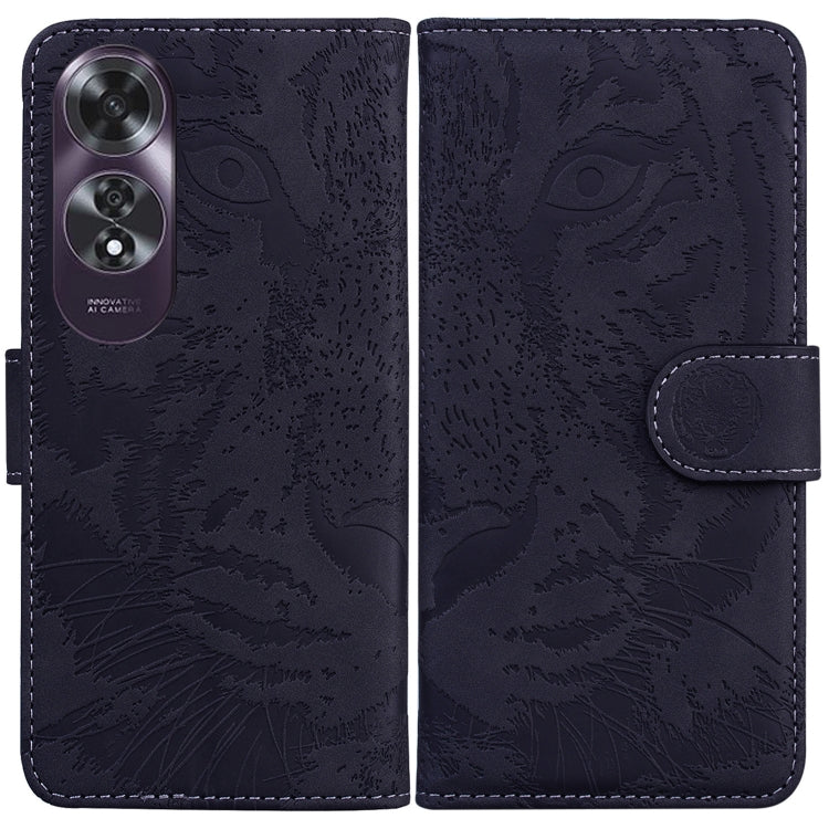 Custodia per cellulare in pelle con motivo a tigre in rilievo, For OPPO Reno12 Pro 5G Global, For OPPO Reno12 5G Global, For OPPO K12x, For OPPO A60 4G