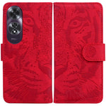 Custodia per cellulare in pelle con motivo a tigre in rilievo, For OPPO Reno12 Pro 5G Global, For OPPO Reno12 5G Global, For OPPO K12x, For OPPO A60 4G