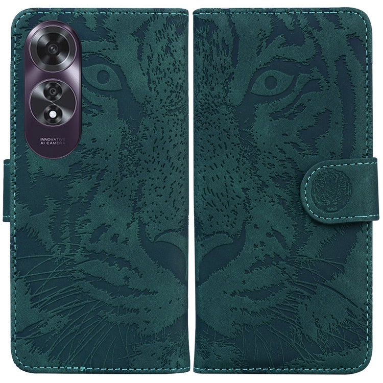 Custodia per cellulare in pelle con motivo a tigre in rilievo, For OPPO Reno12 Pro 5G Global, For OPPO Reno12 5G Global, For OPPO K12x, For OPPO A60 4G