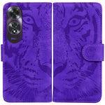Custodia per cellulare in pelle con motivo a tigre in rilievo, For OPPO Reno12 Pro 5G Global, For OPPO Reno12 5G Global, For OPPO K12x, For OPPO A60 4G