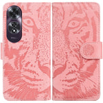 Custodia per cellulare in pelle con motivo a tigre in rilievo, For OPPO Reno12 Pro 5G Global, For OPPO Reno12 5G Global, For OPPO K12x, For OPPO A60 4G
