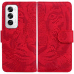 Custodia per cellulare in pelle con motivo a tigre in rilievo, For OPPO Reno12 Pro 5G Global, For OPPO Reno12 5G Global, For OPPO K12x, For OPPO A60 4G