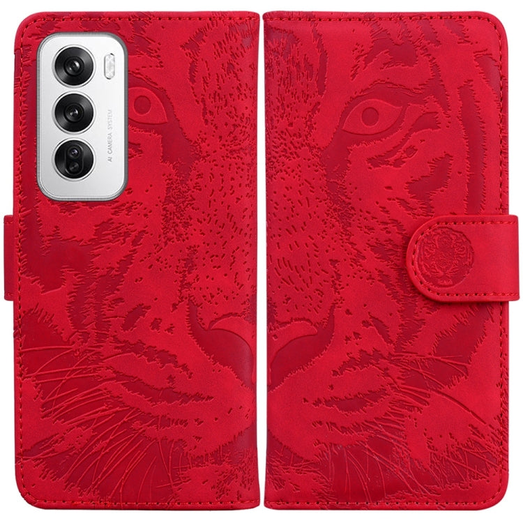 Custodia per cellulare in pelle con motivo a tigre in rilievo, For OPPO Reno12 Pro 5G Global, For OPPO Reno12 5G Global, For OPPO K12x, For OPPO A60 4G