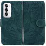 Custodia per cellulare in pelle con motivo a tigre in rilievo, For OPPO Reno12 Pro 5G Global, For OPPO Reno12 5G Global, For OPPO K12x, For OPPO A60 4G
