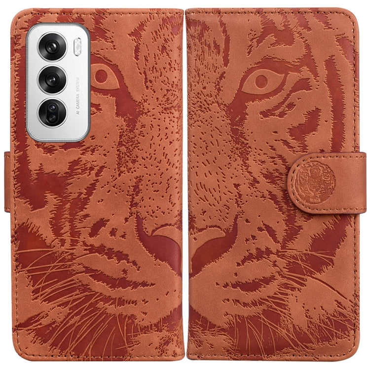 Custodia per cellulare in pelle con motivo a tigre in rilievo, For OPPO Reno12 Pro 5G Global, For OPPO Reno12 5G Global, For OPPO K12x, For OPPO A60 4G