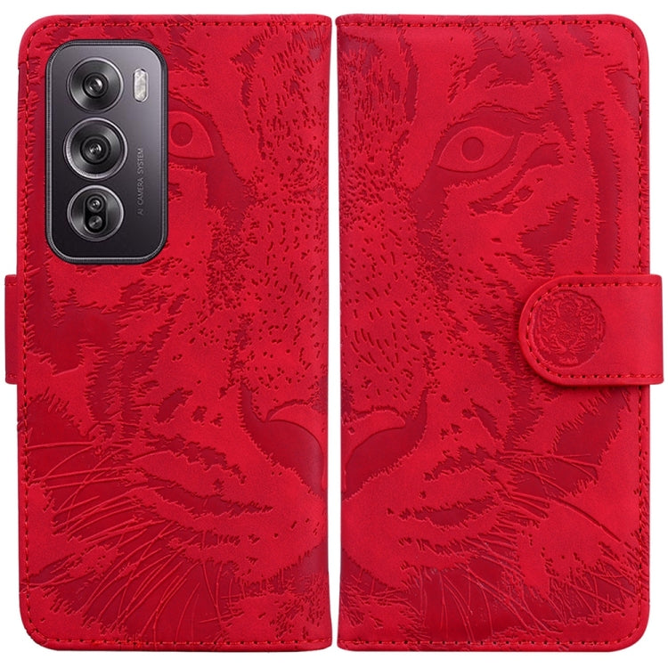 Custodia per cellulare in pelle con motivo a tigre in rilievo, For OPPO Reno12 Pro 5G Global, For OPPO Reno12 5G Global, For OPPO K12x, For OPPO A60 4G
