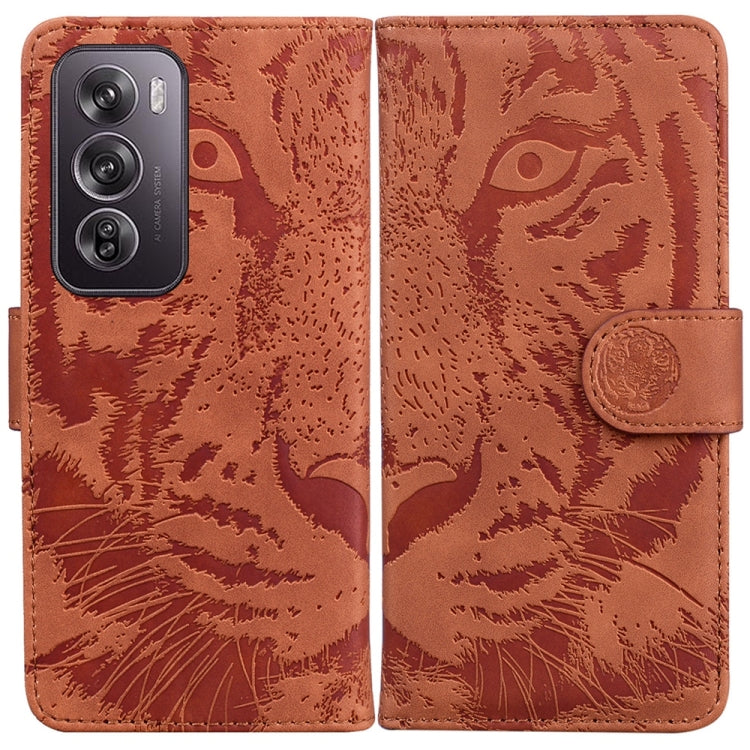 Custodia per cellulare in pelle con motivo a tigre in rilievo, For OPPO Reno12 Pro 5G Global, For OPPO Reno12 5G Global, For OPPO K12x, For OPPO A60 4G