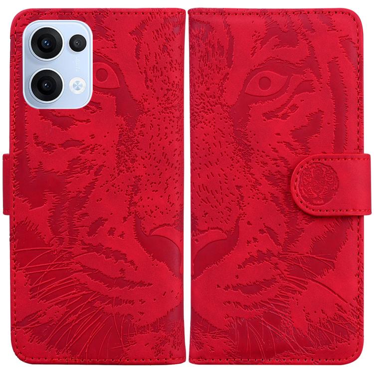 Custodia per cellulare in pelle con motivo a tigre in rilievo, For OPPO Reno13 Pro Global, For OPPO Reno13 Global, For OPPO Reno13 F 4G / 5G, For OPPO Reno12 F 5G