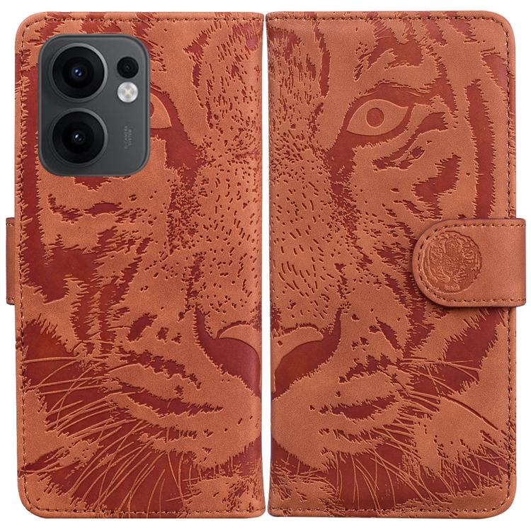 Custodia per cellulare in pelle con motivo a tigre in rilievo, For OPPO Reno13 Pro Global, For OPPO Reno13 Global, For OPPO Reno13 F 4G / 5G, For OPPO Reno12 F 5G