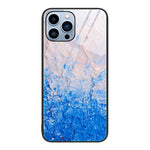 Custodia protettiva per telefono in vetro con motivo in marmo, For iPhone Air, For iPhone 15 Pro Max, For iPhone 15 Pro