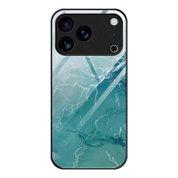 Custodia protettiva per telefono in vetro con motivo in marmo, For iPhone 17 Pro Max, For iPhone 17 Pro, For iPhone 17