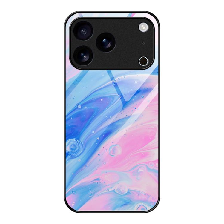 Custodia protettiva per telefono in vetro con motivo in marmo, For iPhone 17 Pro Max, For iPhone 17 Pro, For iPhone 17