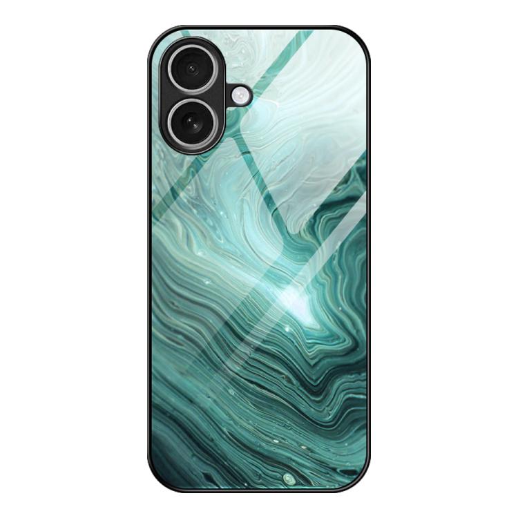 Custodia protettiva per telefono in vetro con motivo in marmo, For iPhone 17 Pro Max, For iPhone 17 Pro, For iPhone 17