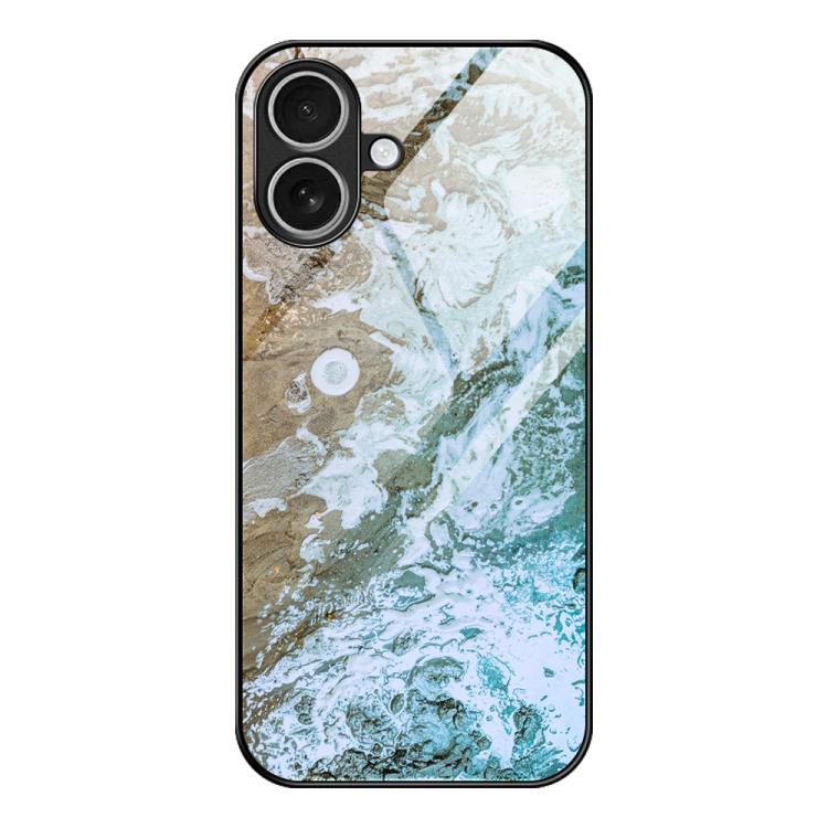 Custodia protettiva per telefono in vetro con motivo in marmo, For iPhone 17 Pro Max, For iPhone 17 Pro, For iPhone 17