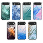 Custodia protettiva per telefono in vetro con motivo in marmo, For iPhone Air, For iPhone 15 Pro Max, For iPhone 15 Pro