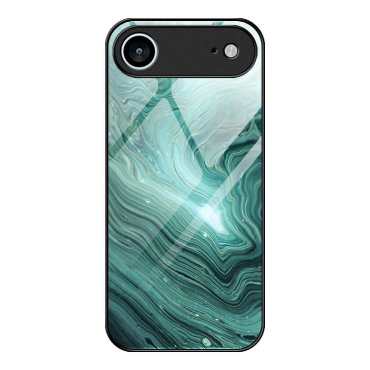 Custodia protettiva per telefono in vetro con motivo in marmo, For iPhone Air, For iPhone 15 Pro Max, For iPhone 15 Pro