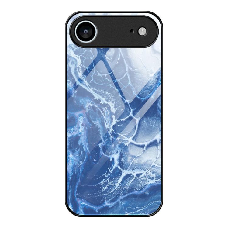 Custodia protettiva per telefono in vetro con motivo in marmo, For iPhone Air, For iPhone 15 Pro Max, For iPhone 15 Pro