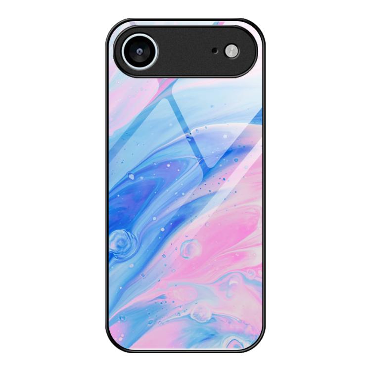 Custodia protettiva per telefono in vetro con motivo in marmo, For iPhone Air, For iPhone 15 Pro Max, For iPhone 15 Pro
