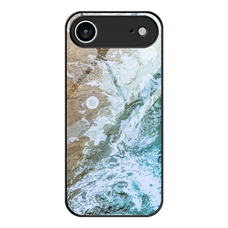 Custodia protettiva per telefono in vetro con motivo in marmo, For iPhone Air, For iPhone 15 Pro Max, For iPhone 15 Pro
