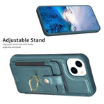 BF27 Custodia per telefono con porta carte di credito ad anello in metallo, For iPhone 14 Plus, For iPhone 15 Pro Max, For iPhone 14 / 13