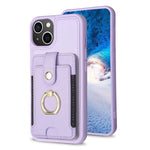 BF27 Custodia per telefono con porta carte di credito ad anello in metallo, For iPhone 14 Plus, For iPhone 15 Pro Max, For iPhone 14 / 13