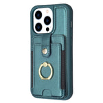 BF27 Custodia per telefono con porta carte di credito ad anello in metallo, For iPhone 13 Pro Max, For iPhone 13 Pro, For iPhone 12 / 12 Pro