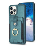 BF27 Custodia per telefono con porta carte di credito ad anello in metallo, For iPhone 12 Pro Max, For iPhone 11 Pro Max, For iPhone 11