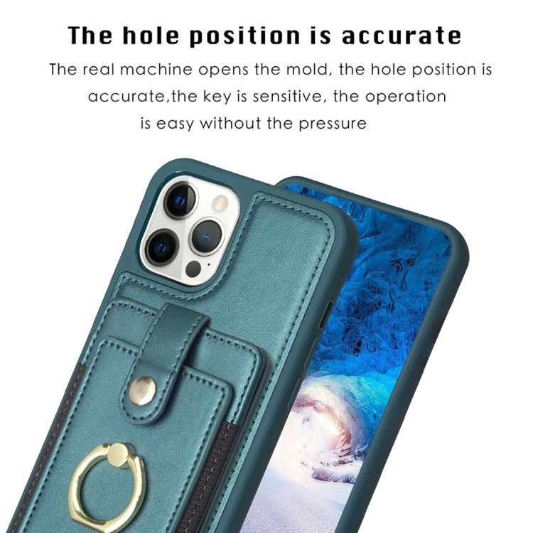 BF27 Custodia per telefono con porta carte di credito ad anello in metallo, For iPhone 12 Pro Max, For iPhone 11 Pro Max, For iPhone 11