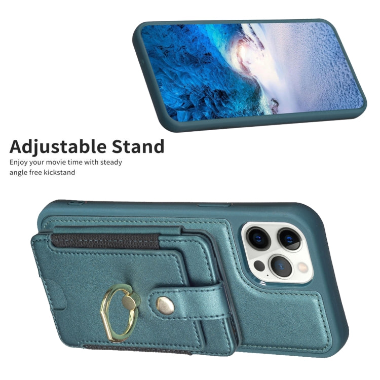 BF27 Custodia per telefono con porta carte di credito ad anello in metallo, For iPhone 12 Pro Max, For iPhone 11 Pro Max, For iPhone 11