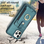 BF27 Custodia per telefono con porta carte di credito ad anello in metallo, For iPhone 12 Pro Max, For iPhone 11 Pro Max, For iPhone 11