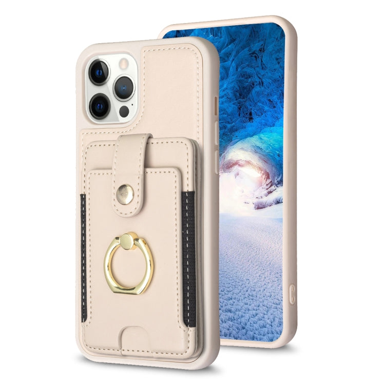 BF27 Custodia per telefono con porta carte di credito ad anello in metallo, For iPhone 12 Pro Max, For iPhone 11 Pro Max, For iPhone 11