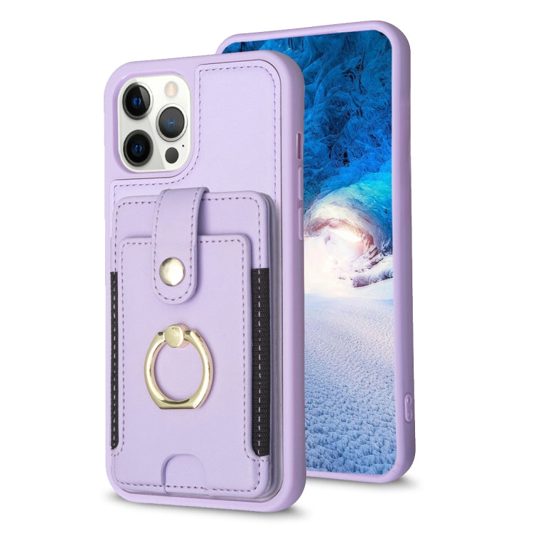 BF27 Custodia per telefono con porta carte di credito ad anello in metallo, For iPhone 12 Pro Max, For iPhone 11 Pro Max, For iPhone 11
