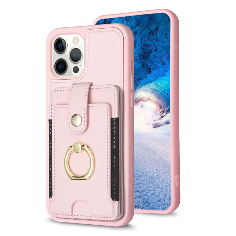 BF27 Custodia per telefono con porta carte di credito ad anello in metallo, For iPhone 12 Pro Max, For iPhone 11 Pro Max, For iPhone 11