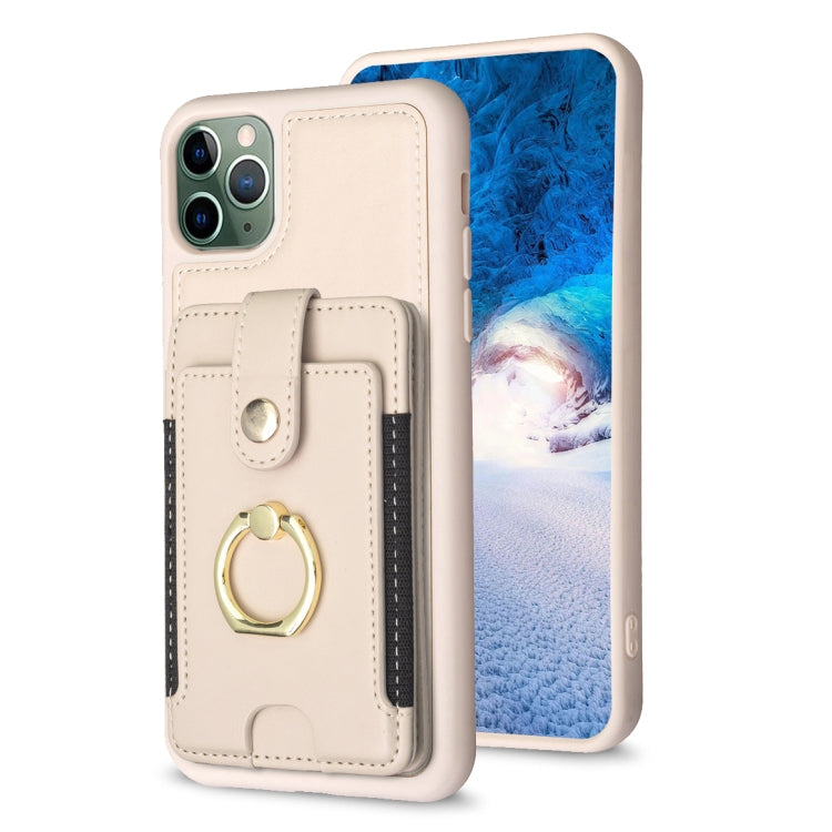 BF27 Custodia per telefono con porta carte di credito ad anello in metallo, For iPhone 12 Pro Max, For iPhone 11 Pro Max, For iPhone 11