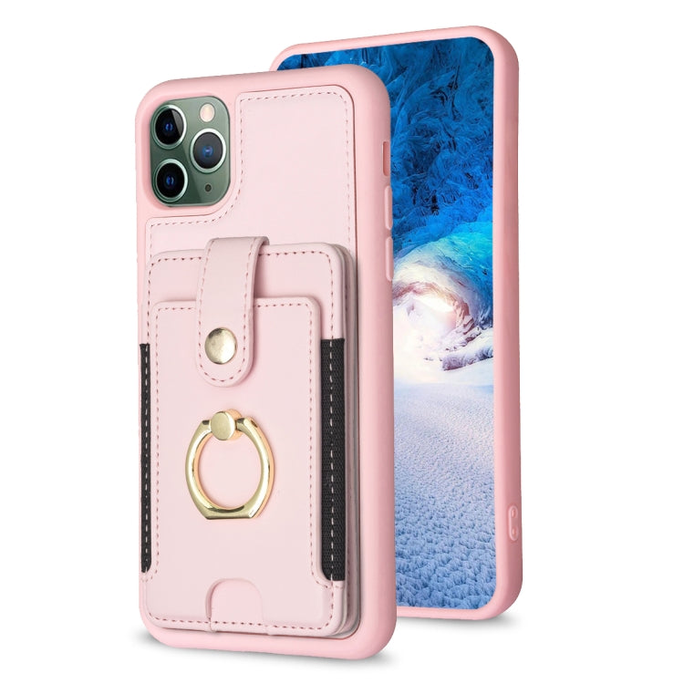 BF27 Custodia per telefono con porta carte di credito ad anello in metallo, For iPhone 12 Pro Max, For iPhone 11 Pro Max, For iPhone 11