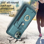 BF27 Custodia per telefono con porta carte di credito ad anello in metallo, For iPhone 11 Pro, For iPhone X / XS, For iPhone XR