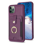 BF27 Custodia per telefono con porta carte di credito ad anello in metallo, For iPhone 11 Pro, For iPhone X / XS, For iPhone XR