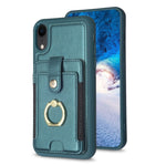 BF27 Custodia per telefono con porta carte di credito ad anello in metallo, For iPhone 11 Pro, For iPhone X / XS, For iPhone XR